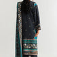 3PC Karandi Printed Suit With Embroidered