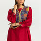 Khaddar Slub Dyed Co-Ord Set With Printed Waistcoat