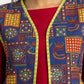 Khaddar Slub Dyed Co-Ord Set With Printed Waistcoat