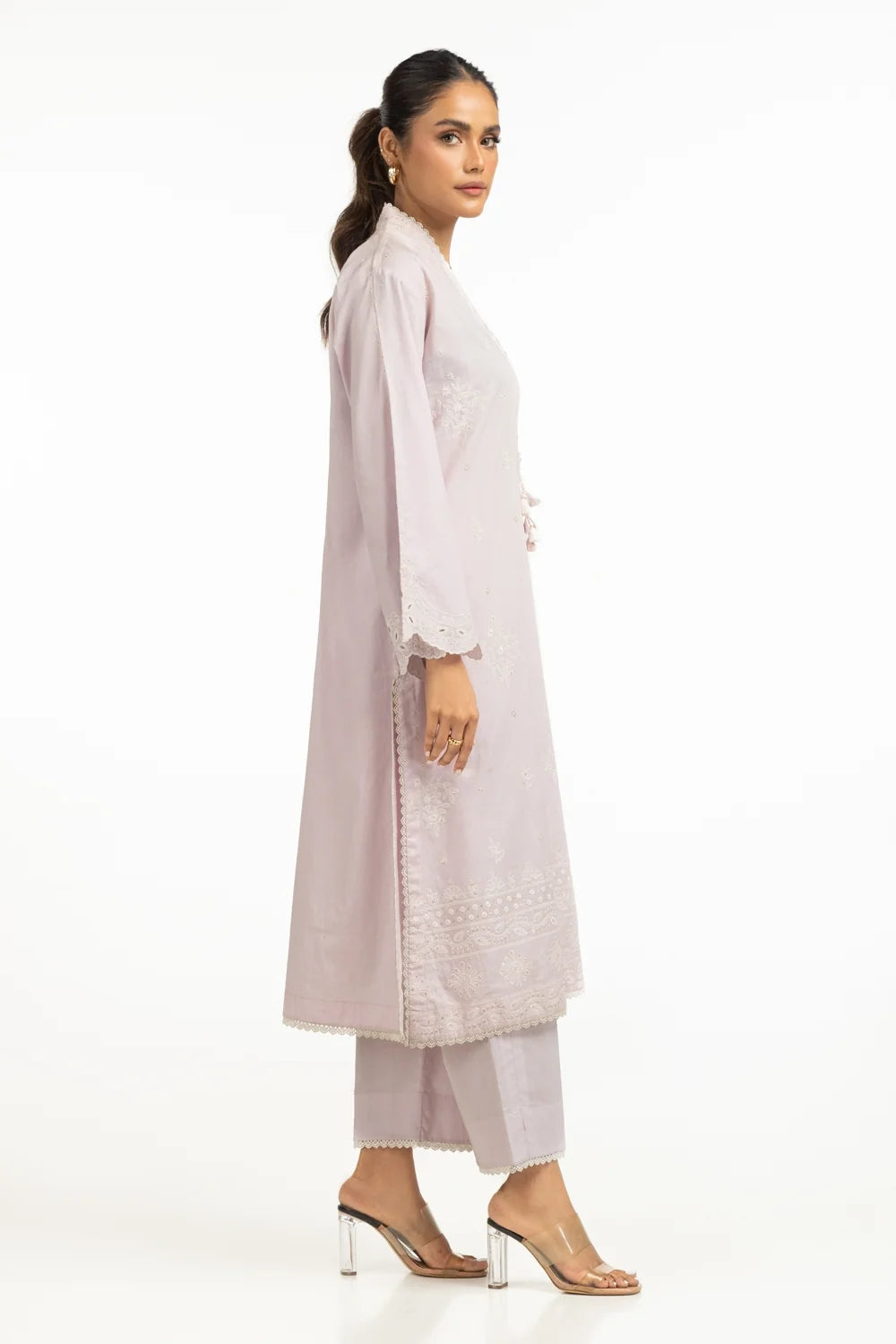 Cambric Embroidered Shirt And Trouser